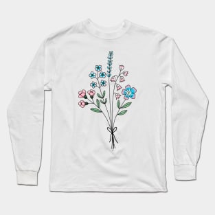 Subtle trans flower bouquet Long Sleeve T-Shirt